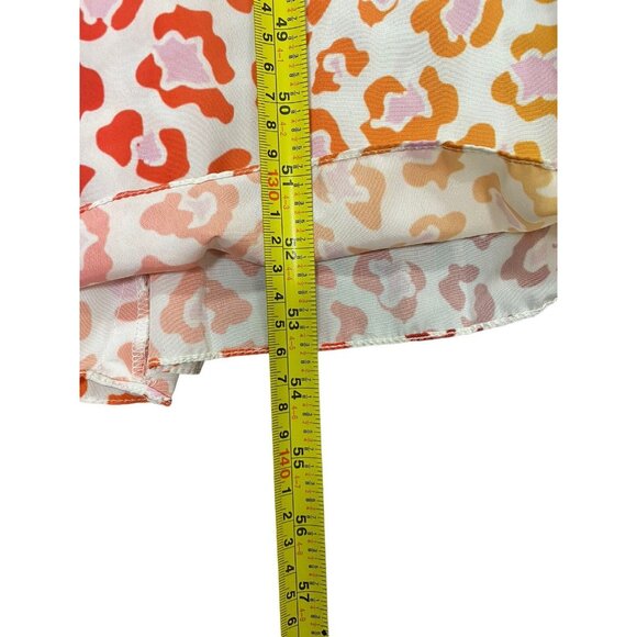 Rococo Sand Sz S Maxi Dress Avana Leopard Print Pleated Puff Sleeve Vneck - Picture 13 of 13